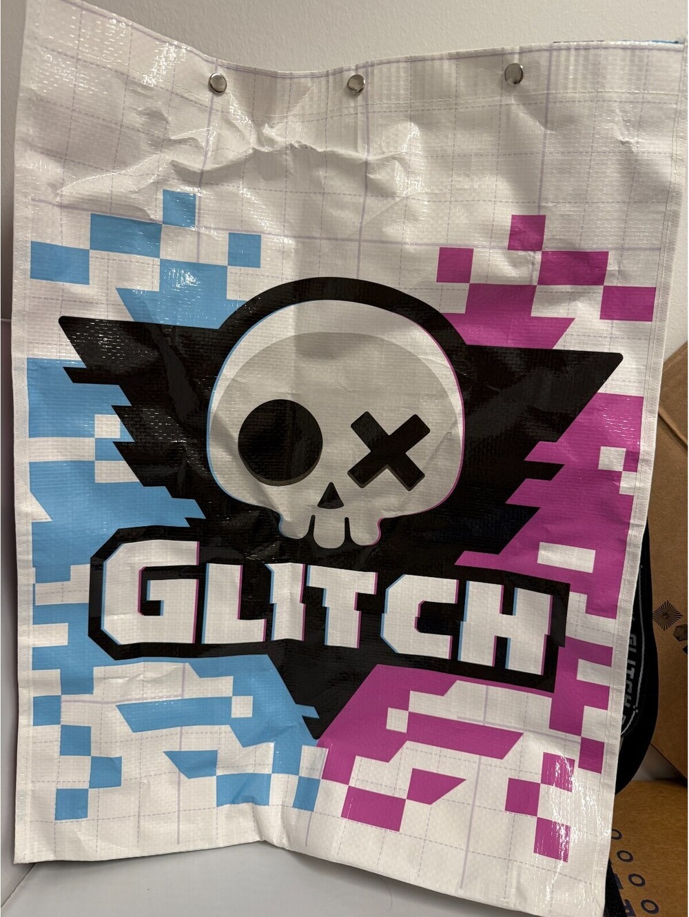Glitch Productions Pop Up Exclusive Tote Bag Logo Straps TADC Murder Drones New